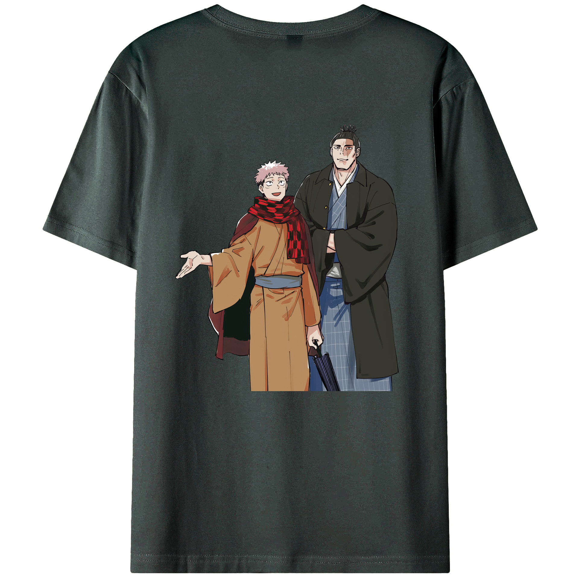 （画像用） 呪術廻戦 Jujutsu Kaisen 綿100％ メンズ半袖Tシャツ（バックプリント） 通気性
